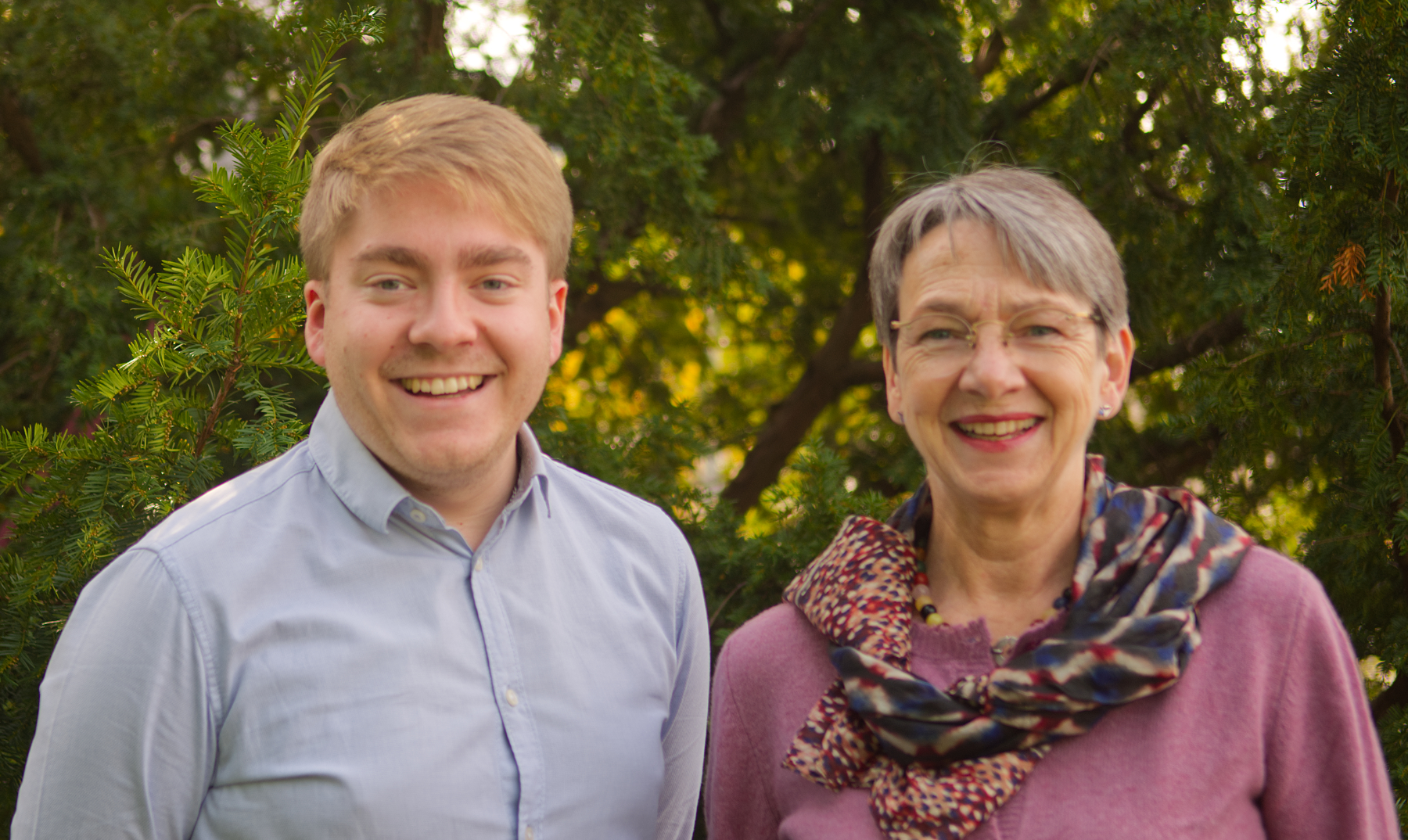 Samuel Mergenthal und Ute Engel, die Geschäftsleitung des Diakonischen Werk Hanau-Main-Kinzig